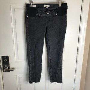 Madewell The Maternity Perfect Vintage Jeans Cropped Black ~ Size 28